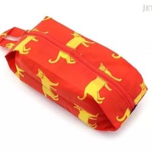 Cat print small zip Baggu makeup case bag